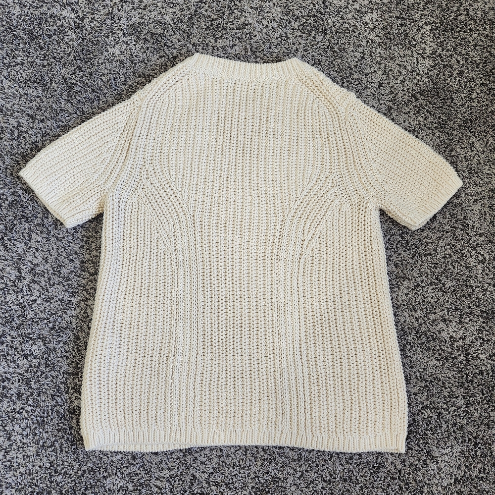 Banana Republic Cream Knit Top Size S - Picture 4 of 9